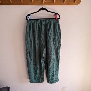 CharmWoodSigns Forest Green Elastic Waist Cotton Pants